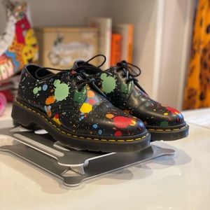 Doc Martens original splatter platform loafers